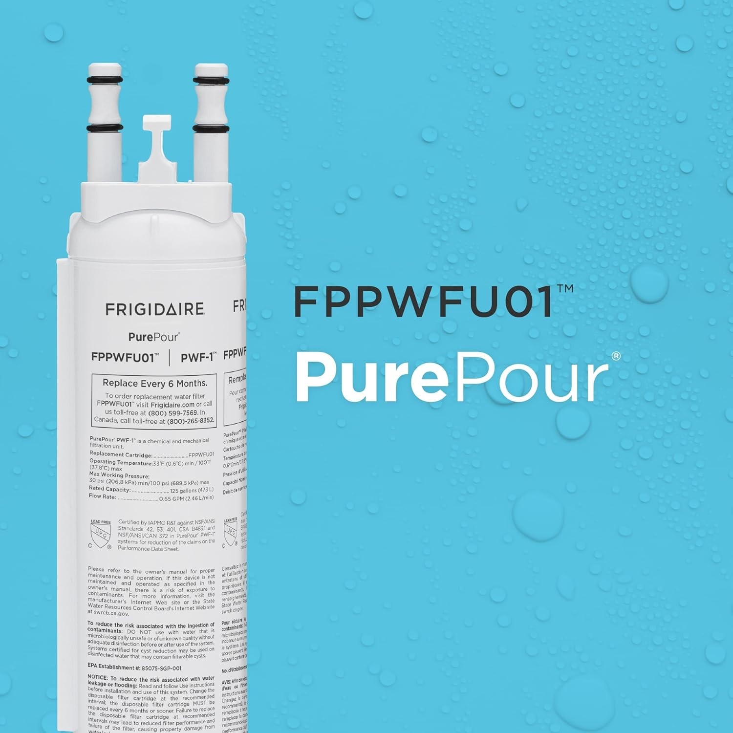 (1-6 Pcs) Frigidaire PWF-1 FPPWFU01 Refrigerator PurePour Water &Ice Filter