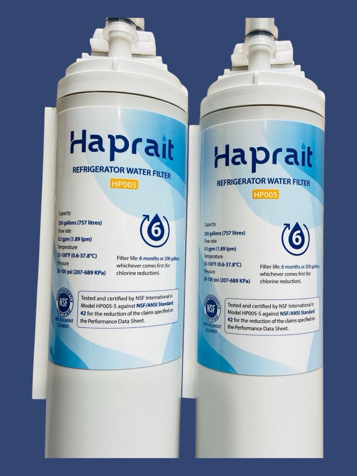 Haprait HP005 Water Filter Replacement For Frigidaire 6 Mo/ 200 Gallons Lot of 2
