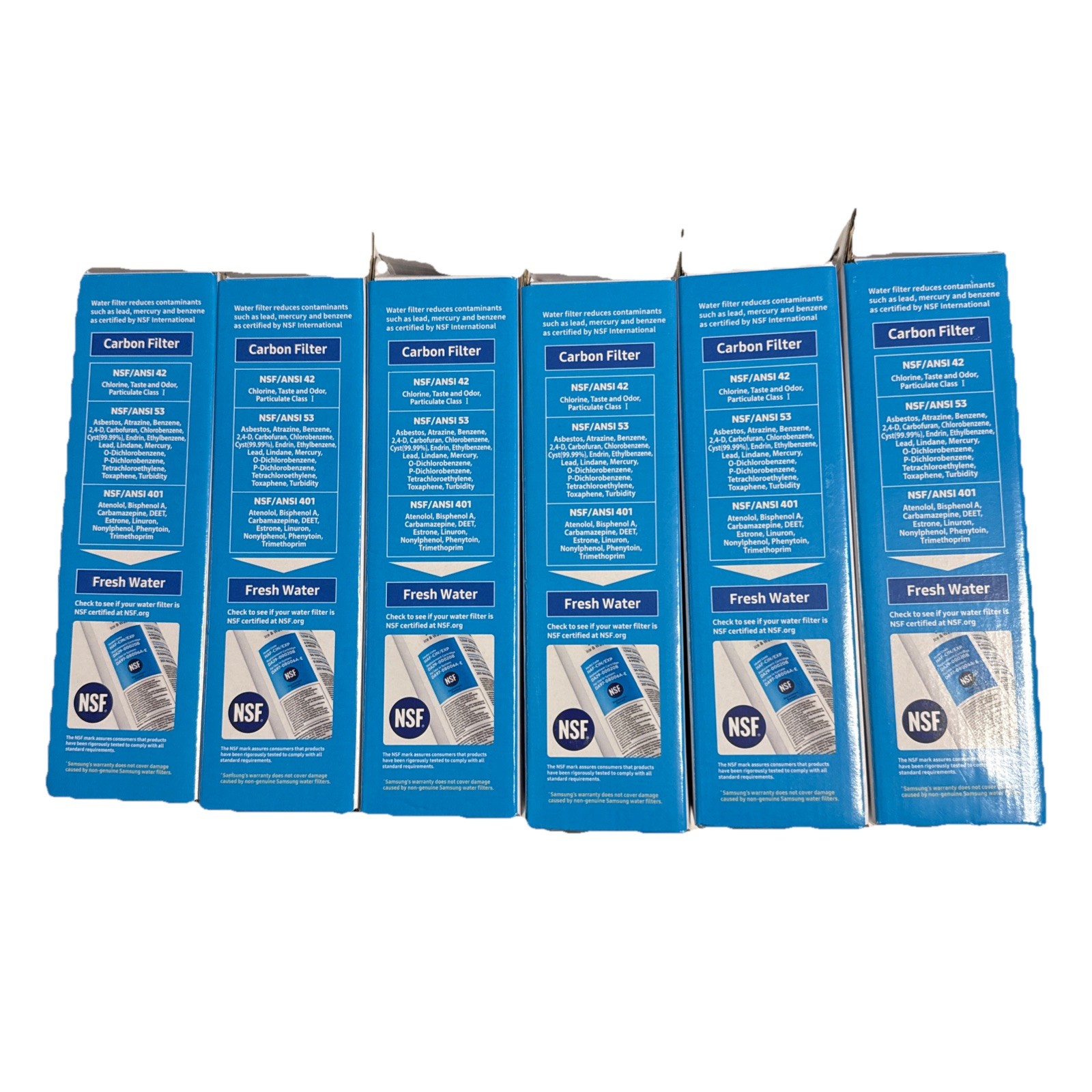6 PACK Genuine Samsung DA29-00020B HAF-CIN/EXP Refrigerator Water Filter US