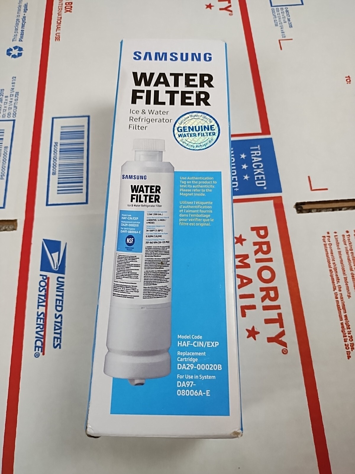 1 PACK Genuine Samsung DA29-00020B HAF-CIN/EXP REFRIGERATOR Water Filter