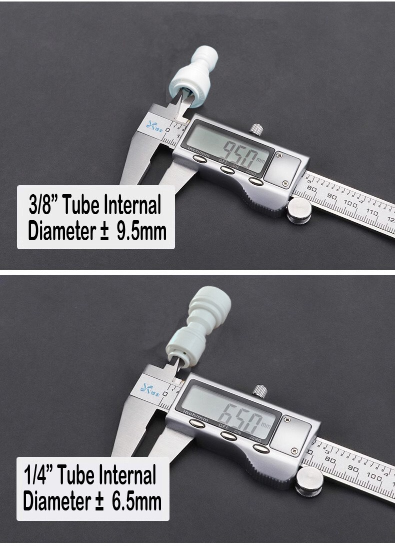 50PCS 1/4″-3/8″ Quick Connect Straight +50 Quick Connect Tee Fitting 1/4″-1/4″
