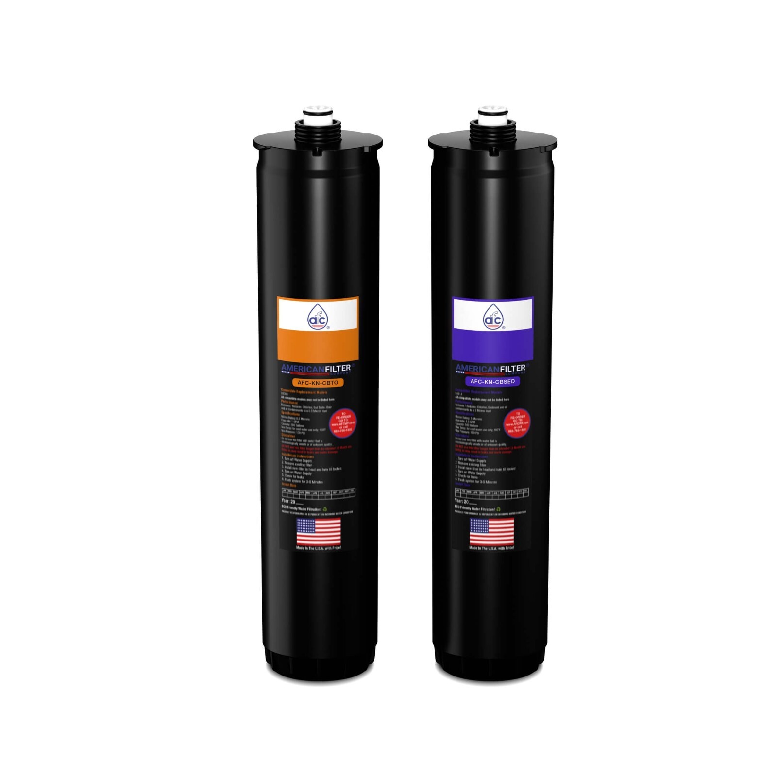 AFC-KN-OP-2PK, Compatible with Kinetico® K5, K2, VX, RX and KRO+ Water Filters