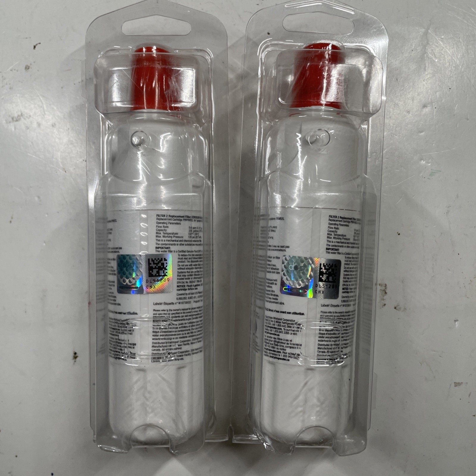 (Lot Of 2) EveryDrop 2 Ice And Water Refrigerator Water Filter ΕDR2RXD1