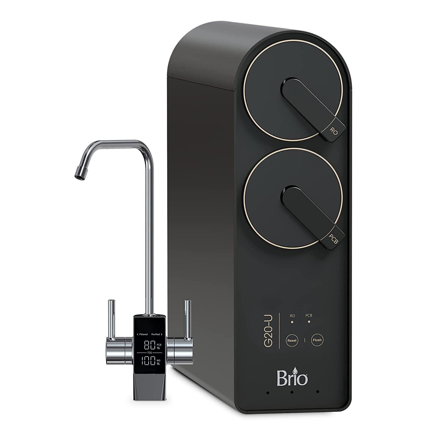 Brio G20-U Reverse Osmosis (RO) Water Filtration System, 700 GPD, Tank-Less