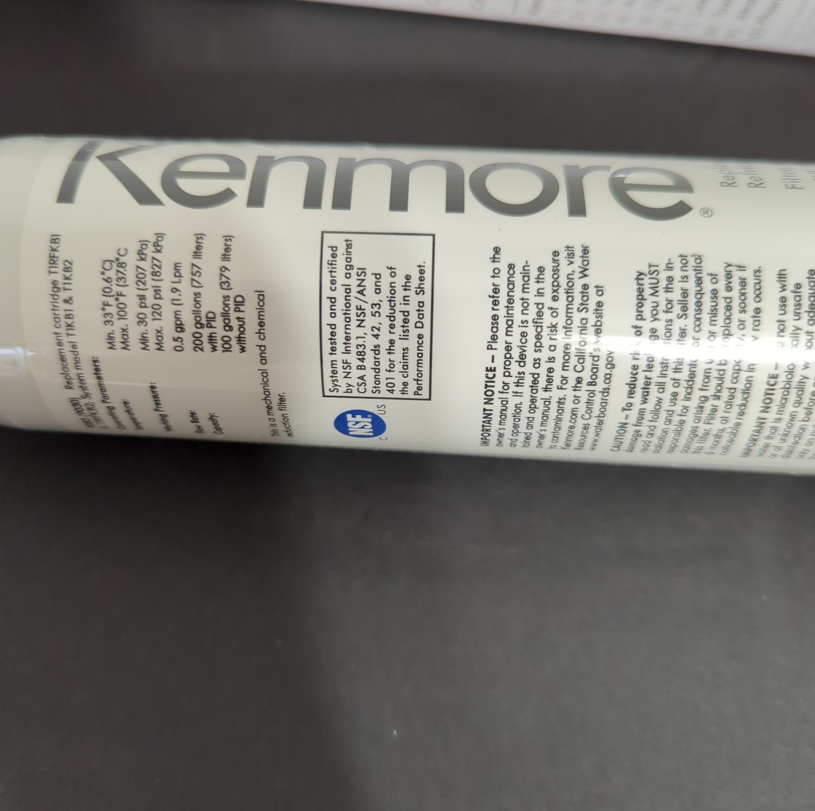Genuine OEM 9083 Kenmore 4609083 Replacement Refrigerator Water Filter 4609030