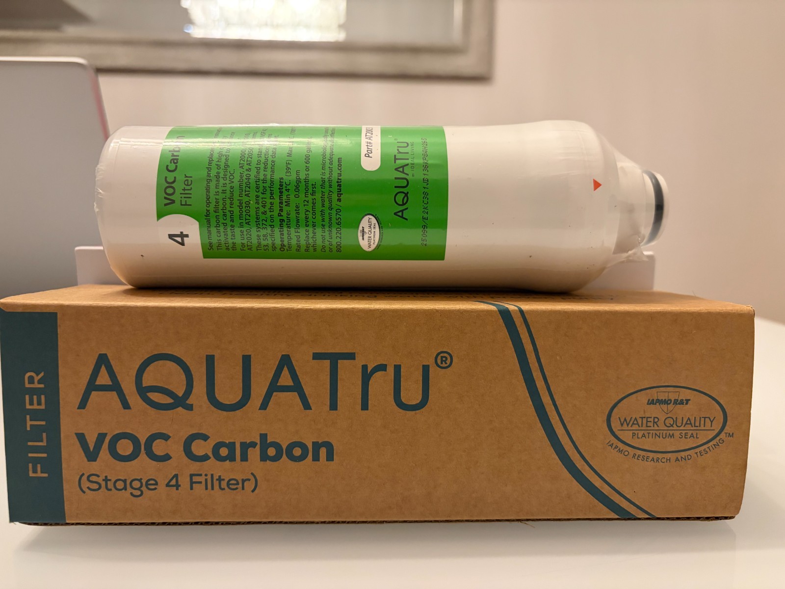 AquaTru – 1 Year Combo Pack – Includes 2 Pre-Filters & 1 Carbon Filter New
