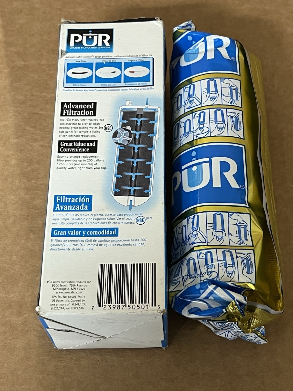 PUR CTRF-5050 Replacement Filter for 1 Stage Water Filtration Sealed in Packing