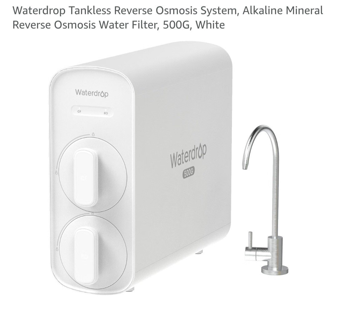 Waterdrop G5P500A Alkaline Reverse Osmosis System 500GPD Tankless RO Filter NEW