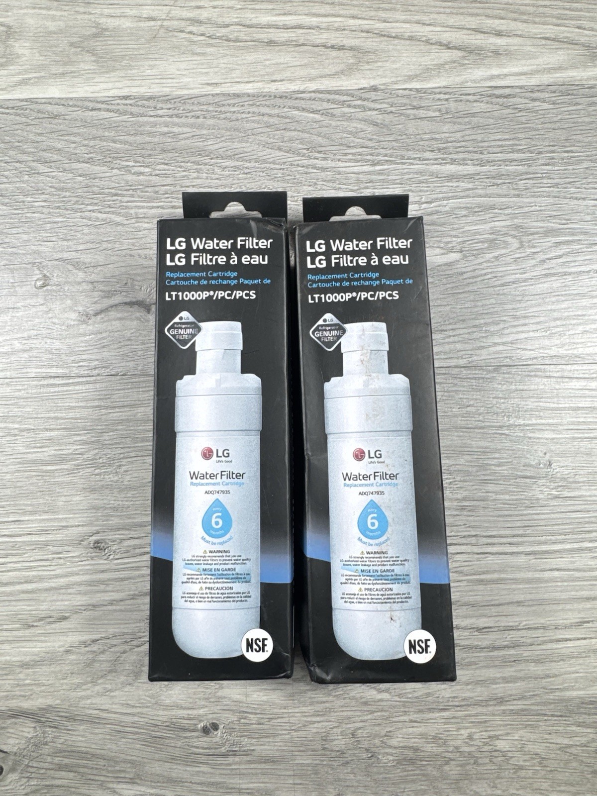 Genuine LG Water Filter Replacement Cartridge LT1000P New/Sealed Lot Of 2