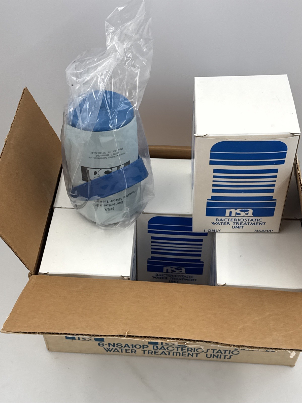 (6) NSA Bacteriostatic Water Treatment Filter Unit Model NSA10P New In Box