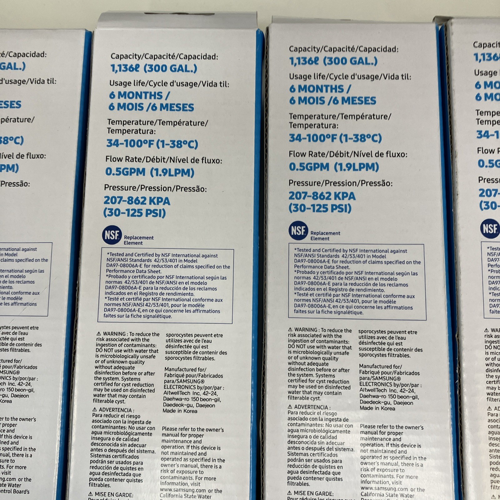 Samsung Refrigerator Water Filter HAF-CIN/EXP DA29-00020B – 4 PACK