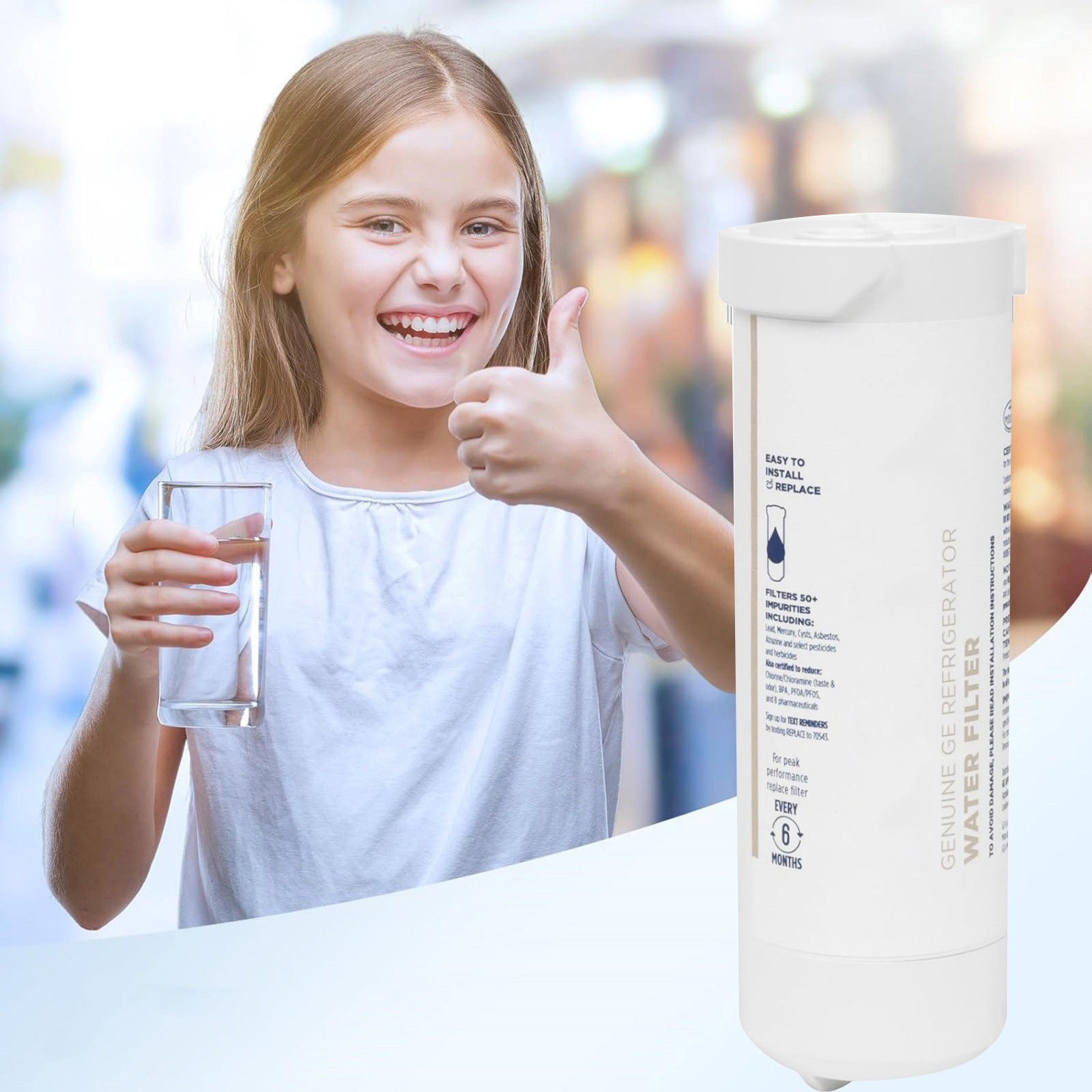 For GE XWFE Refrigerator Water Filter No Chip Replacement Cartridge Included