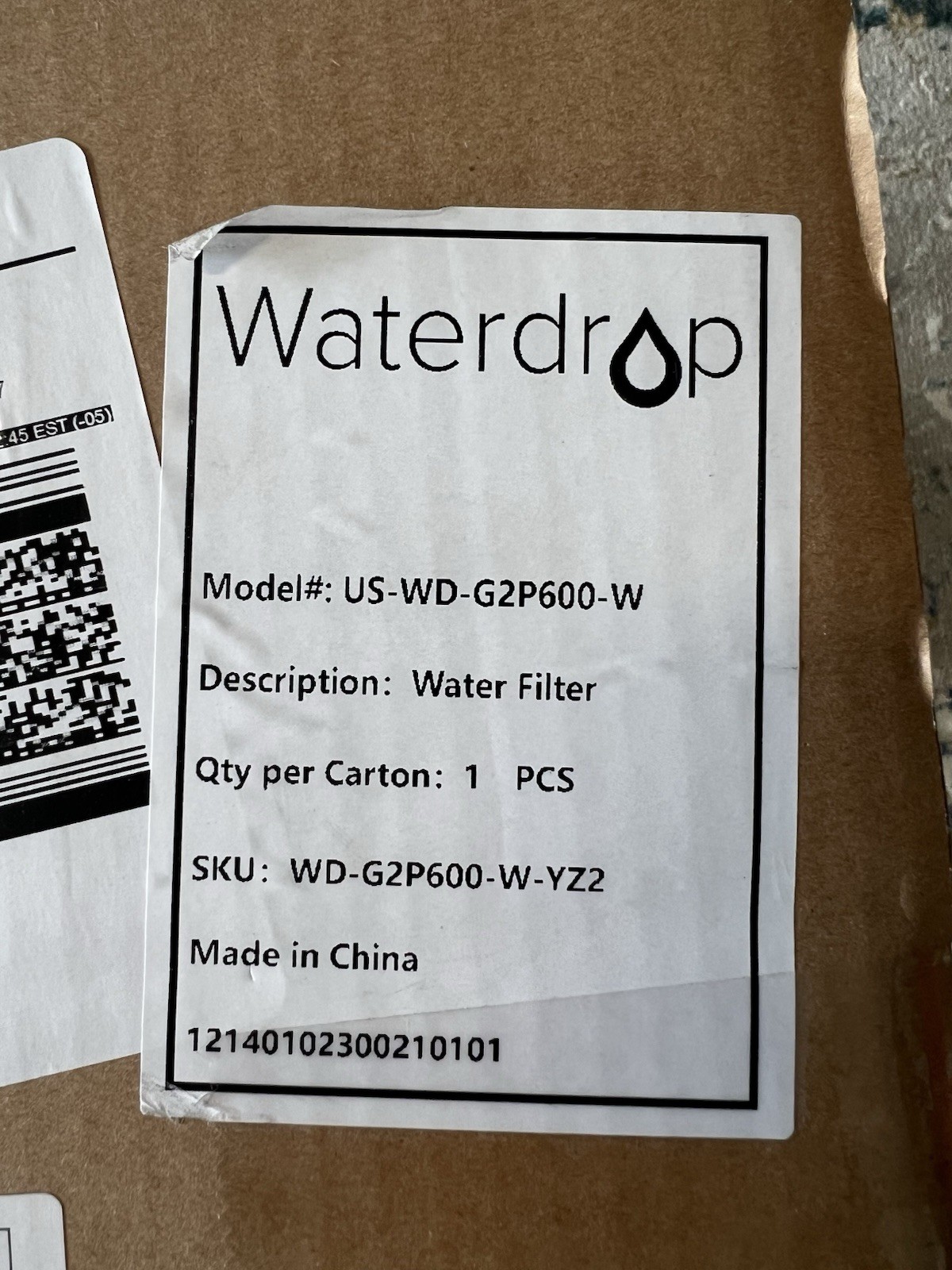 BNIB Waterdrop G2P600 Reverse Osmosis System 600 GPD Tankless RO Water Filter