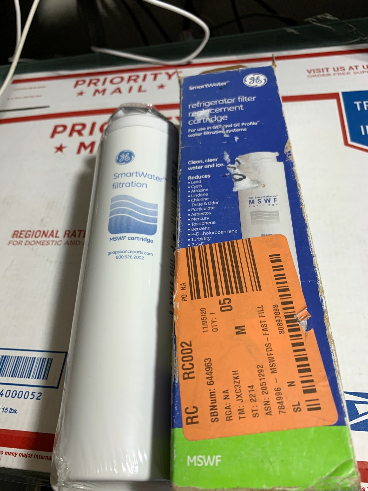 GE MSWF Smartwater Refrigerator Water Filter Replacement Cartridge US