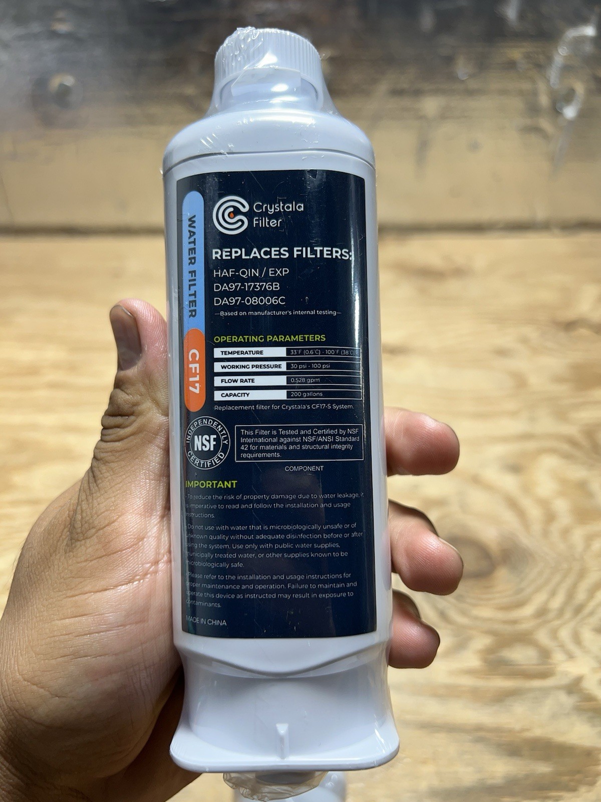 Crystals Water Filter CF17 Brand New Lot of 2 two-packs BRAND NEW