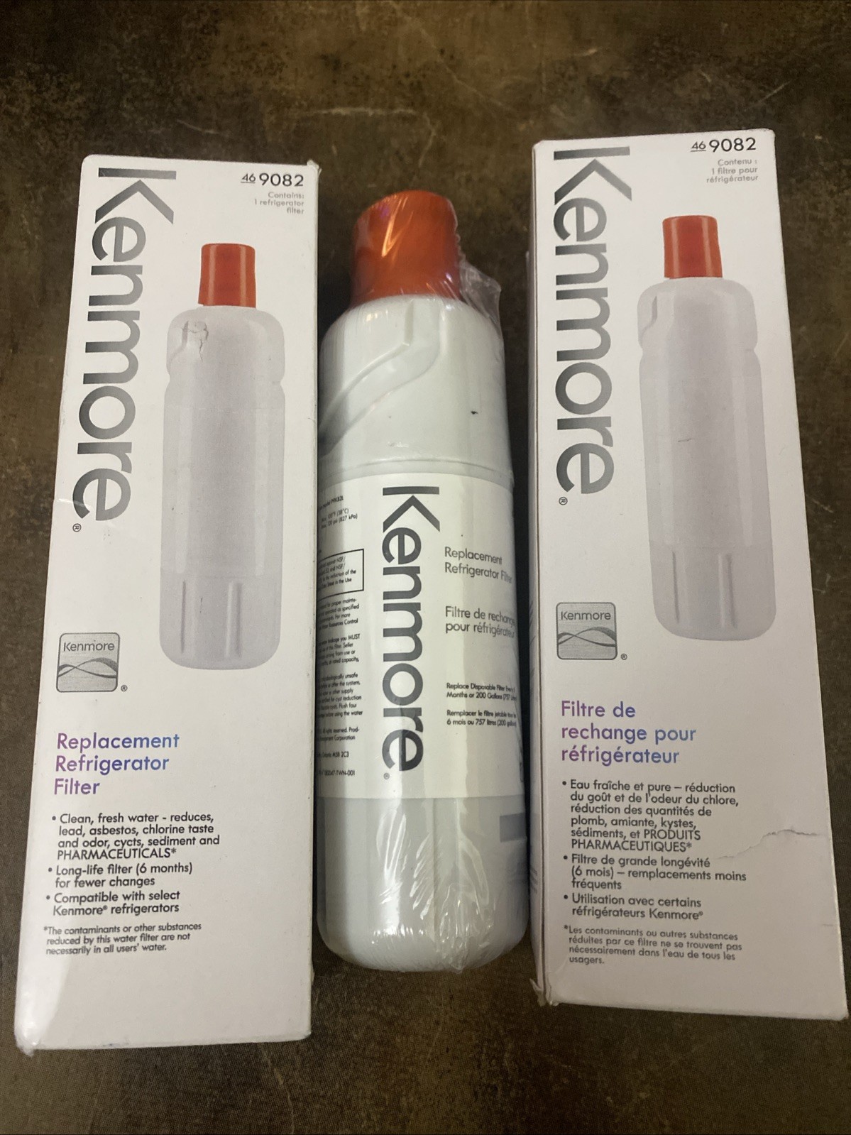 3Pcs Kenmore 9082 Replacement Refrigerator Water Filter for 469082 46-9082