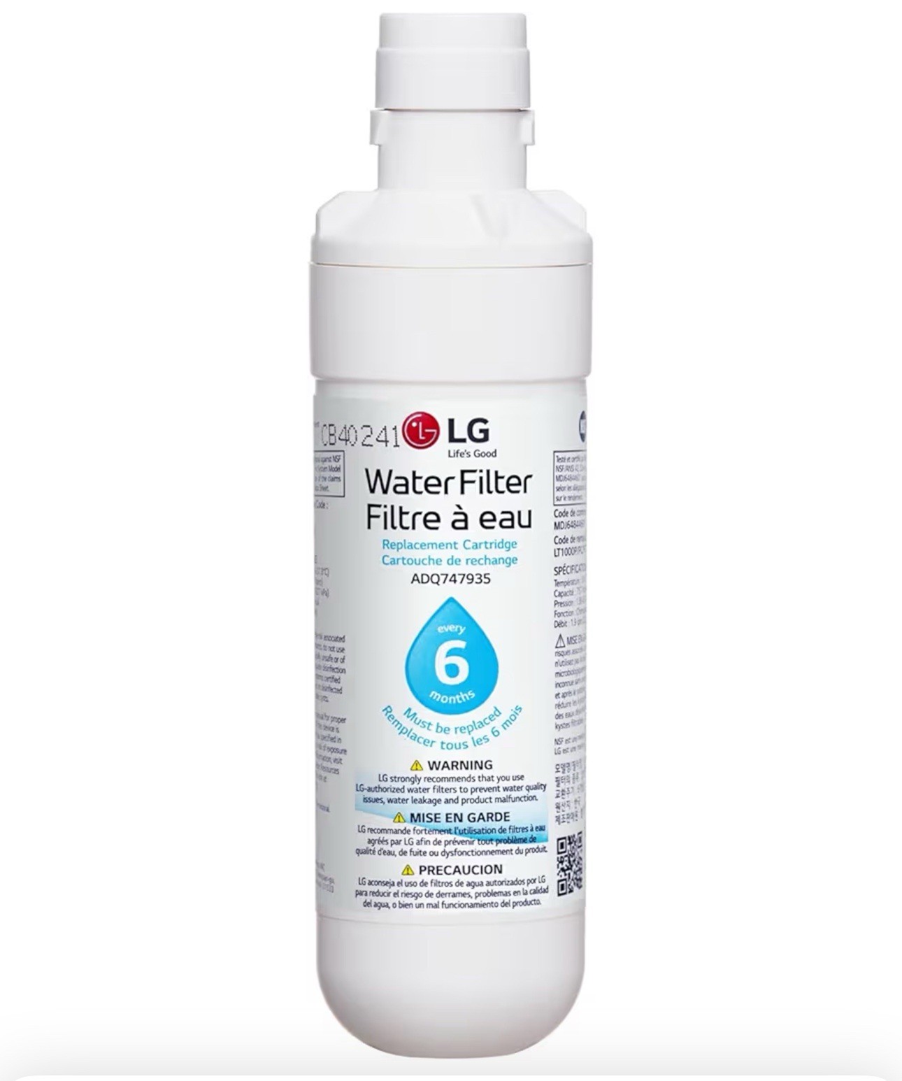LG LT1000P 6 Month / 200 Gallon Capacity Replacement Refrigerator Water Filter