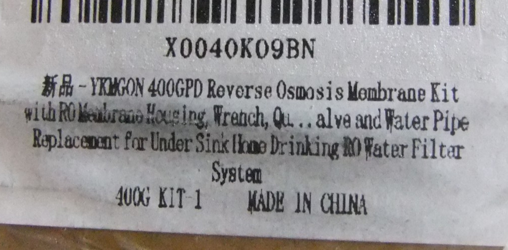 500 GPD Reverse Osmosis RO Membrane Maple Syrup Water Filter Housing Set