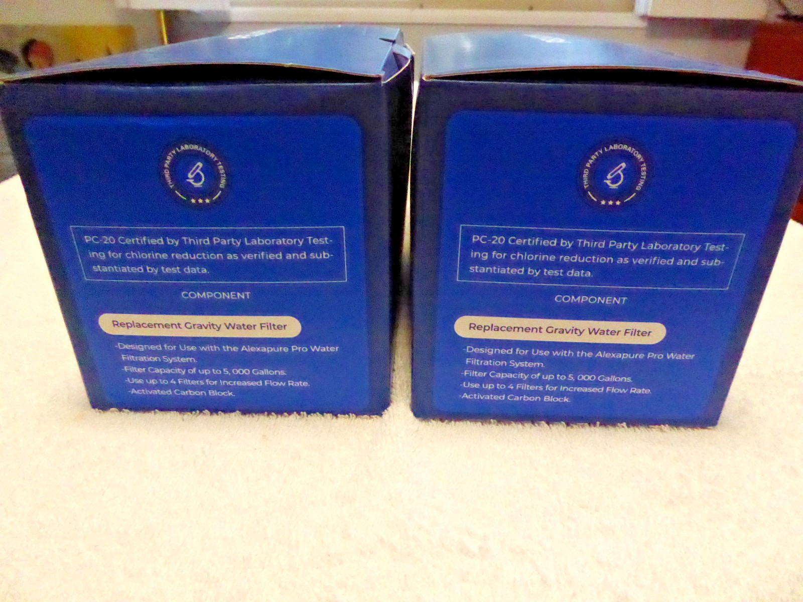 Lot of 2 Pelicori PC-20 Replacement Gravity Water Filters 2387 Alexapure Pro