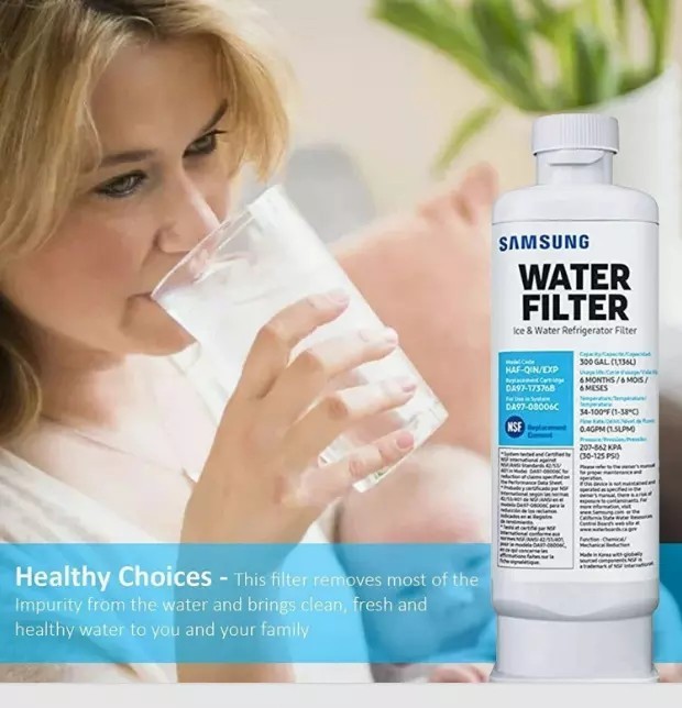 2 PACK Genuine Samsung DA97-17376B HAF-QIN/EXP REFRIGERATOR Water Filter US