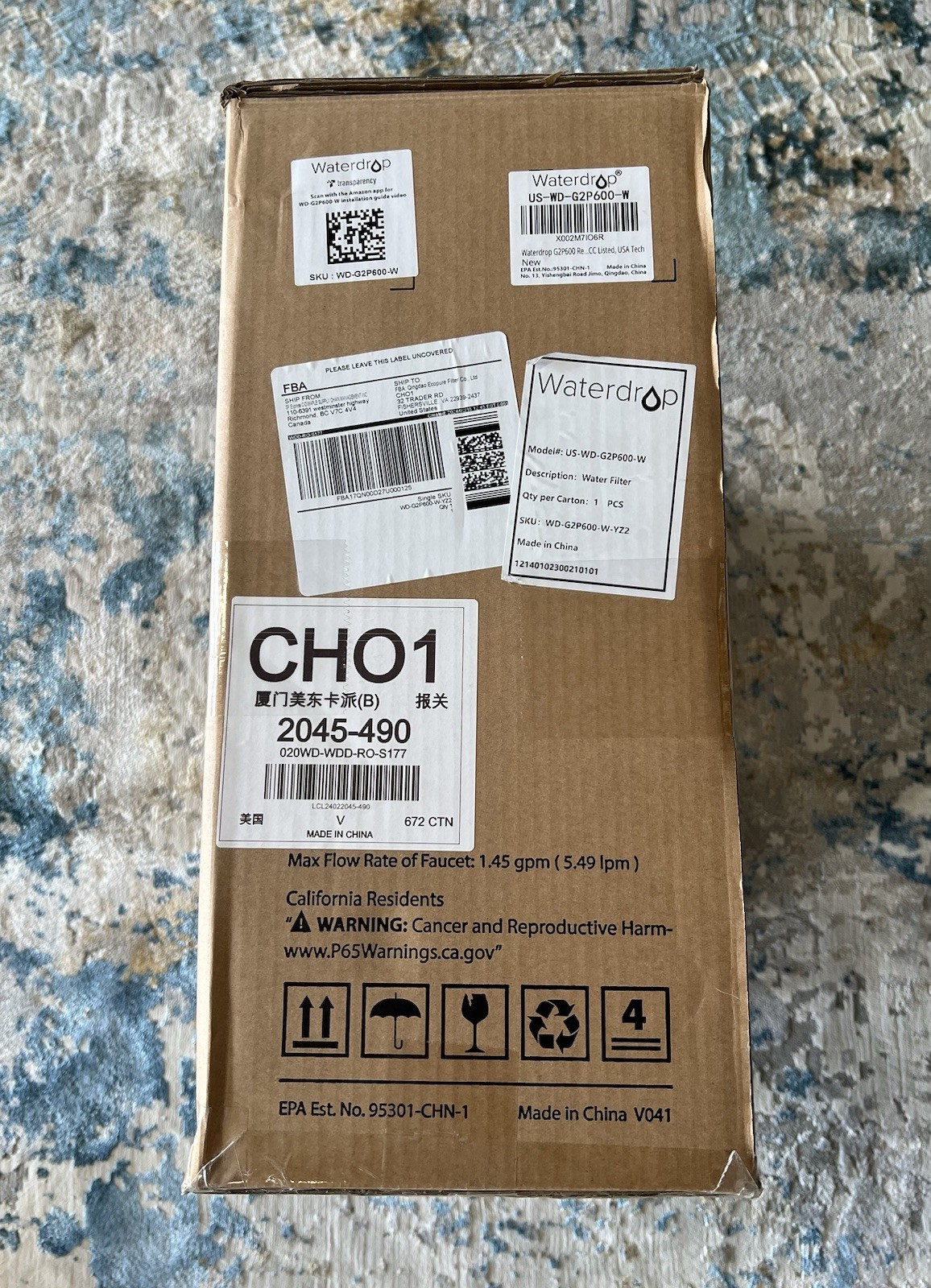 BNIB Waterdrop G2P600 Reverse Osmosis System 600 GPD Tankless RO Water Filter
