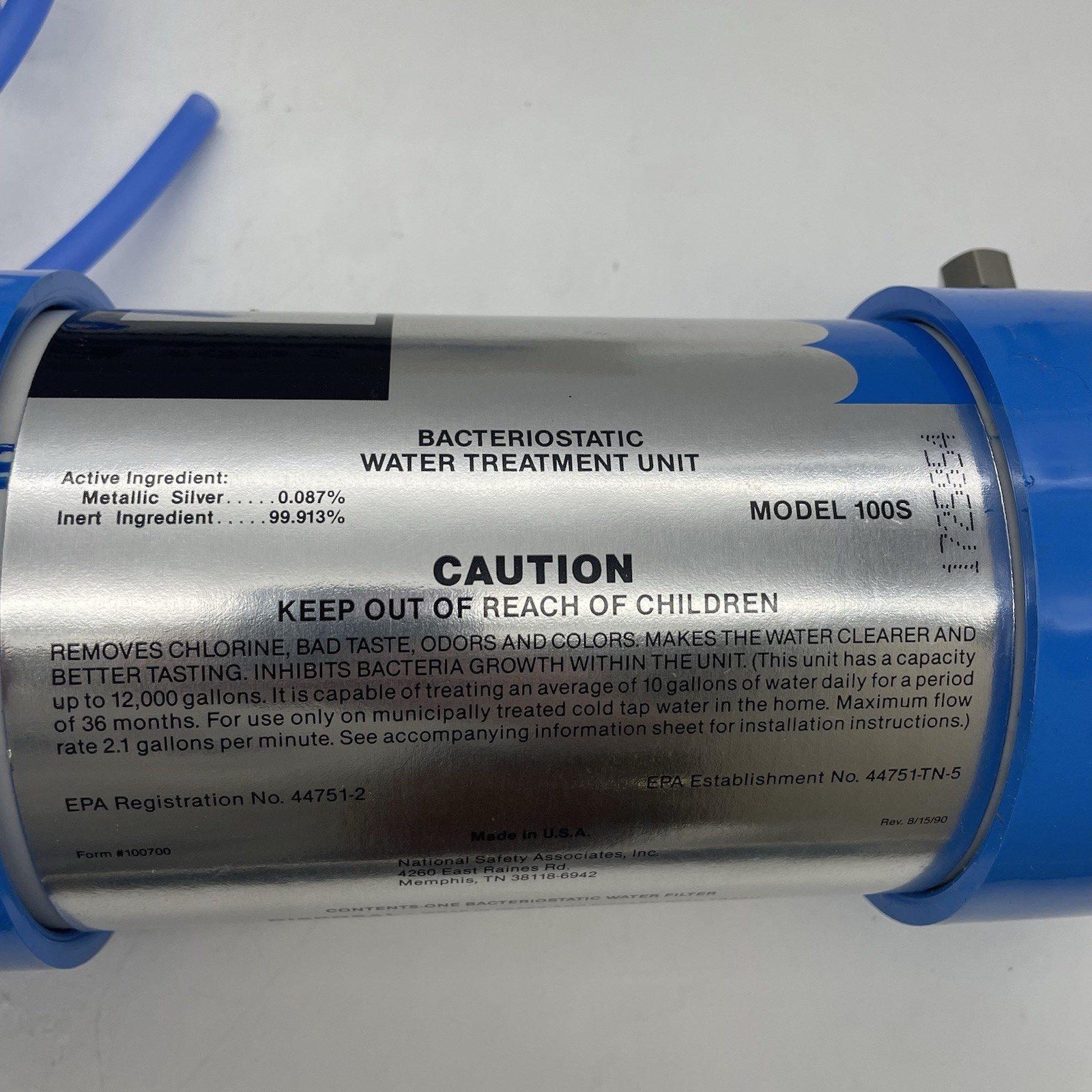 NSA 100S Filter Bacteriostatic Water Treatment Under Counter NSA 100S