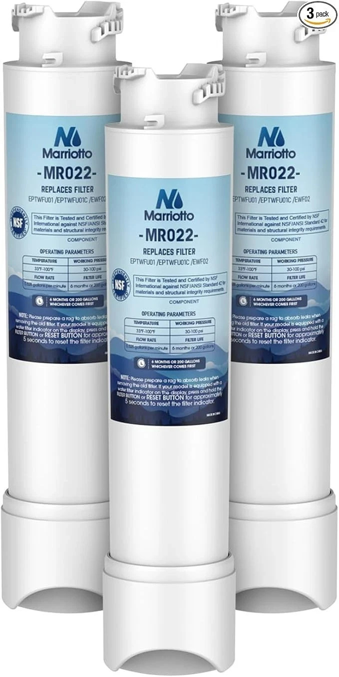 Marriotto MR022 Replacement Water Filter – Pack Of 3 – New Sealed