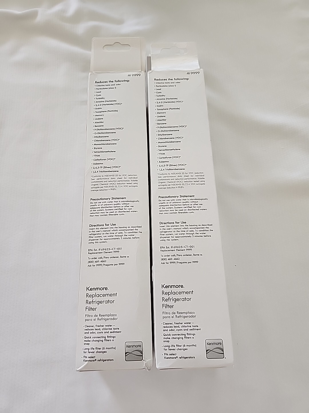 2 PACK Fit For Kenmore 46-9999 9999 Replacement Refrigerator Water Filter New