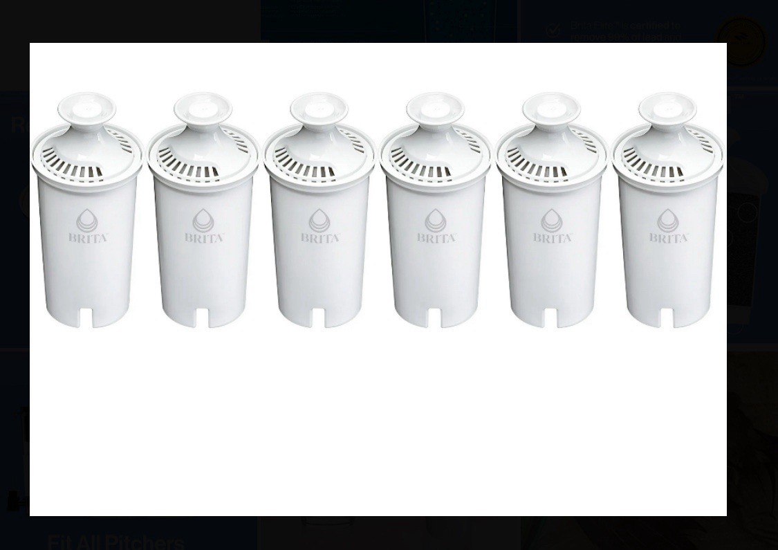 BRITA water Filter 6 Cup Pitcher W 1 Filter and 6 Extra Filters BUNDLE DEAL
