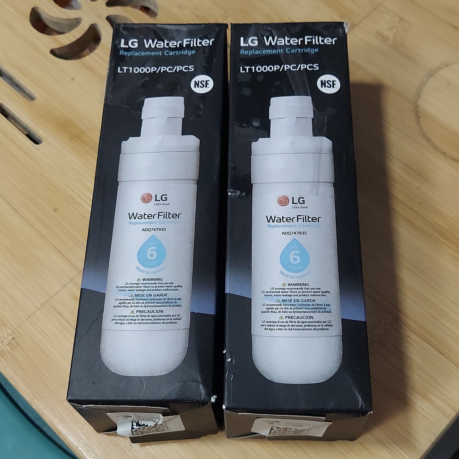 LG LT1000P PC PCS Refrigerator Water Filter Replacement – 2 Pack Lot Filters NEW