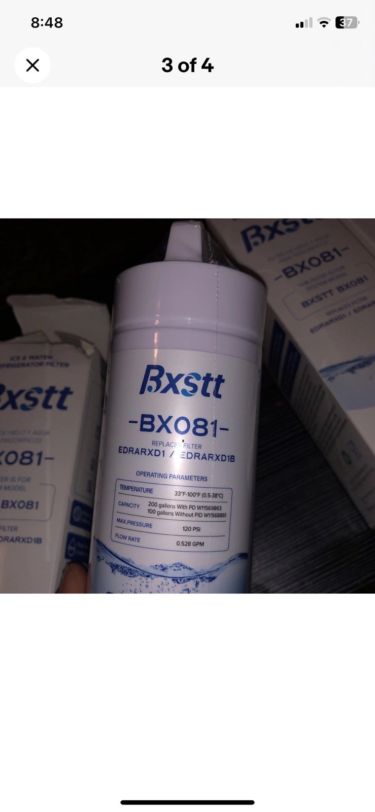 Whirlpool EDRARXD1, Everydrop Filter A, EDRARXD1B 3 Pack