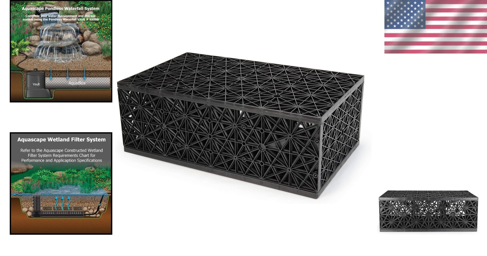 Aquablox Small Modular Water Storage System – 17 Gallon Capacity in Black