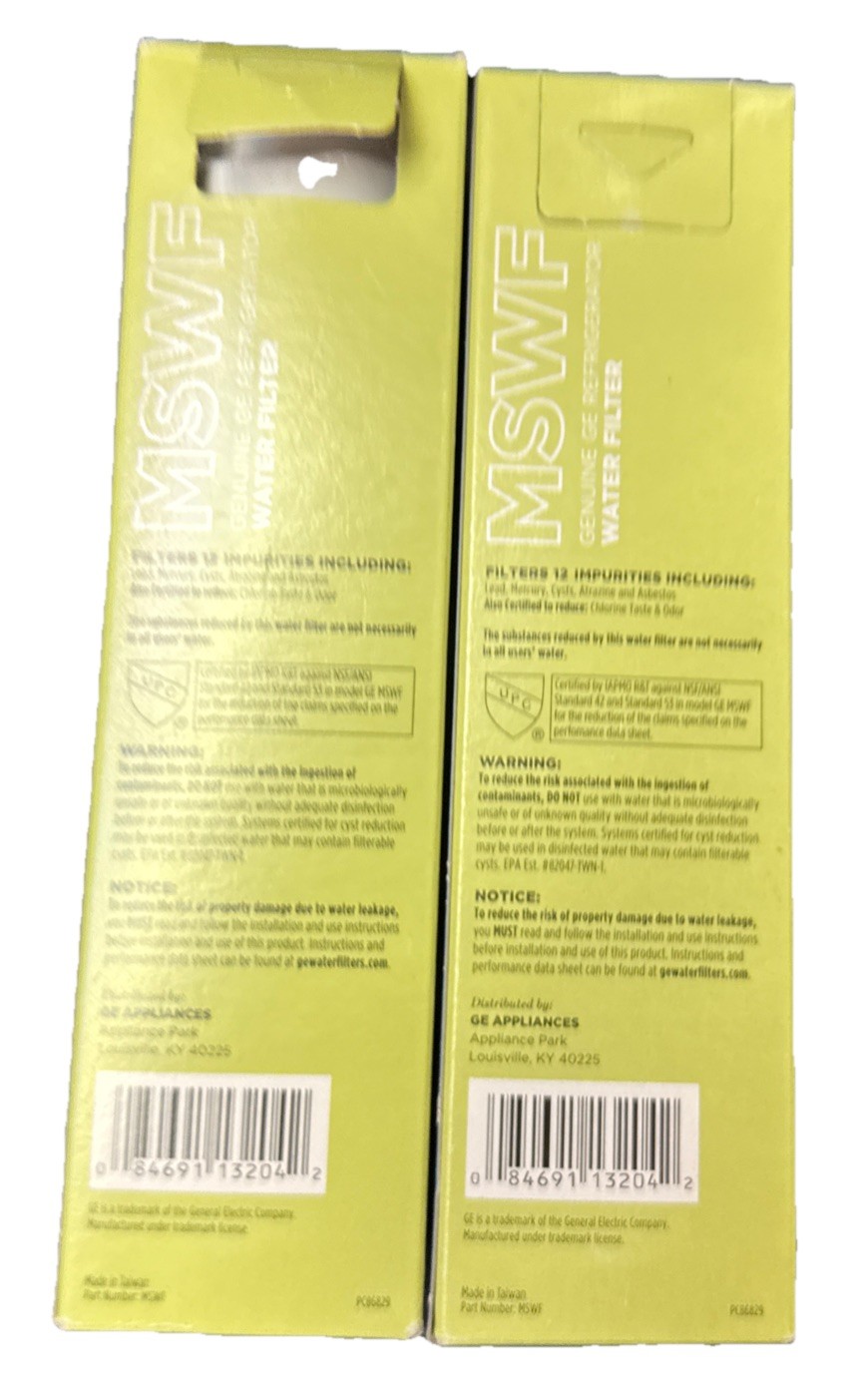 **NEW** (2) MSWF Refrigerator Water Filters for GE Appliances **GENUINE OEM**