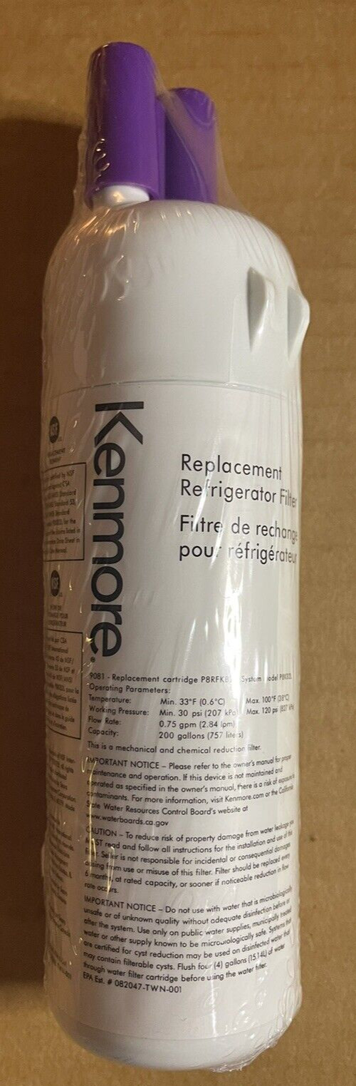 Kenmore 469081 Refrigerator Water Filter – White
