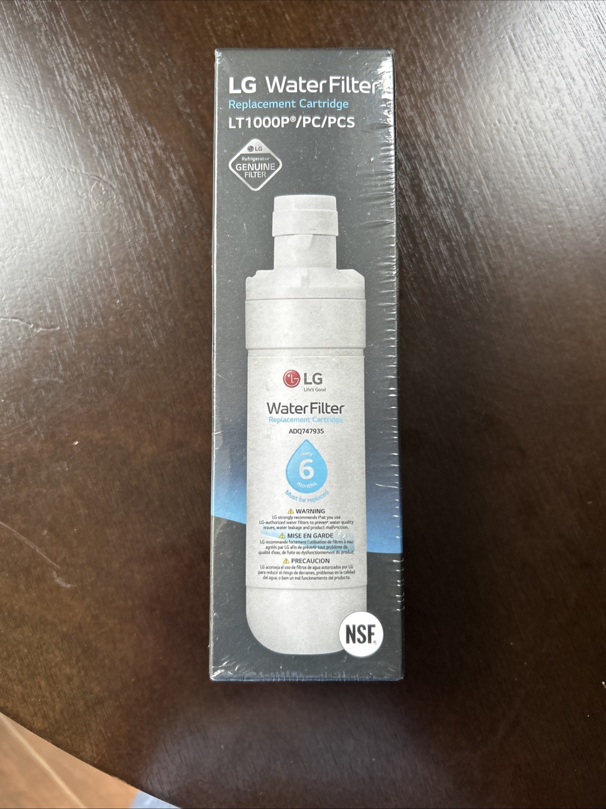 Genuine LG Water Filter Replacement Cartridge LT1000P/PC/PCS – New and Sealed!