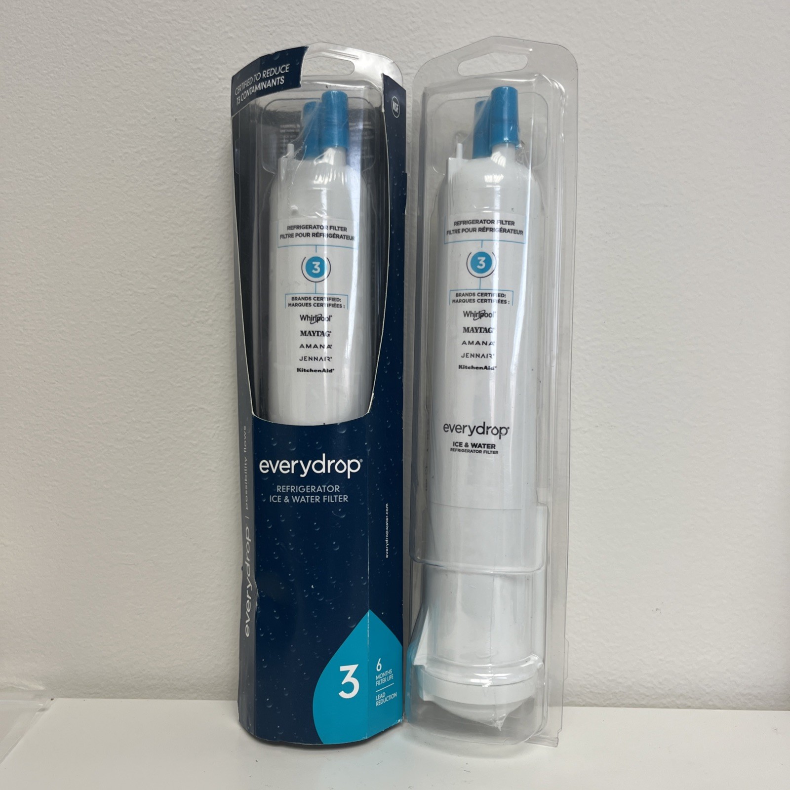 2x – SEALED Everydrop Ice & Water Refrigerator Filter 3 Filtration Genuine