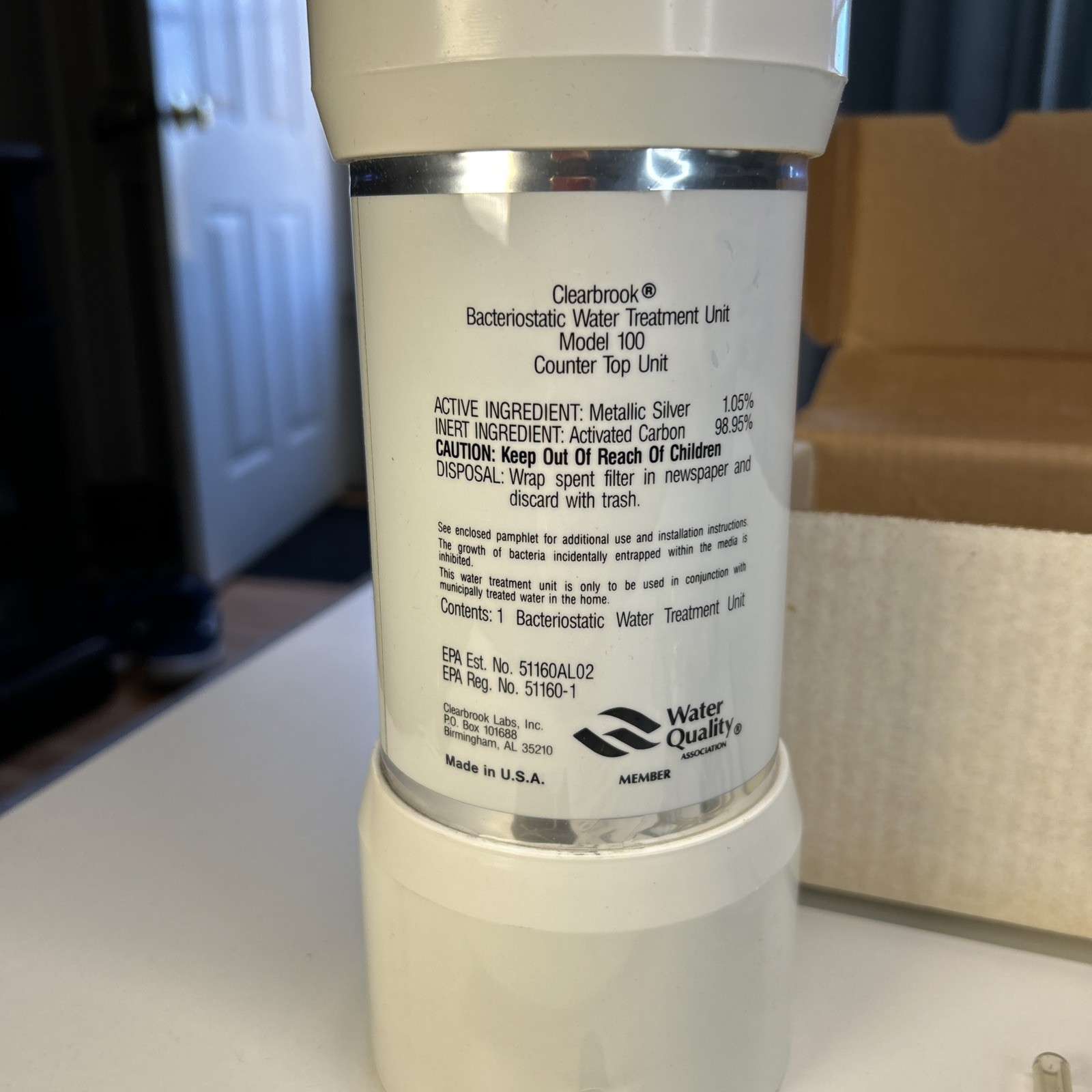 Clearbrook Bacteriostatic Water Treatment Unit Model 100 Countertop Unit New!