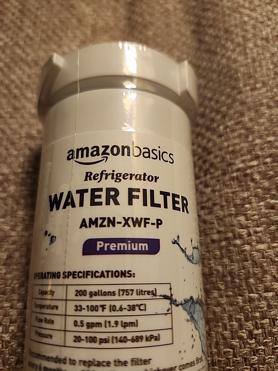 Amazon Basics Refrigerator Water Filter AMZN-MSWF-P Premium Sealed No Box