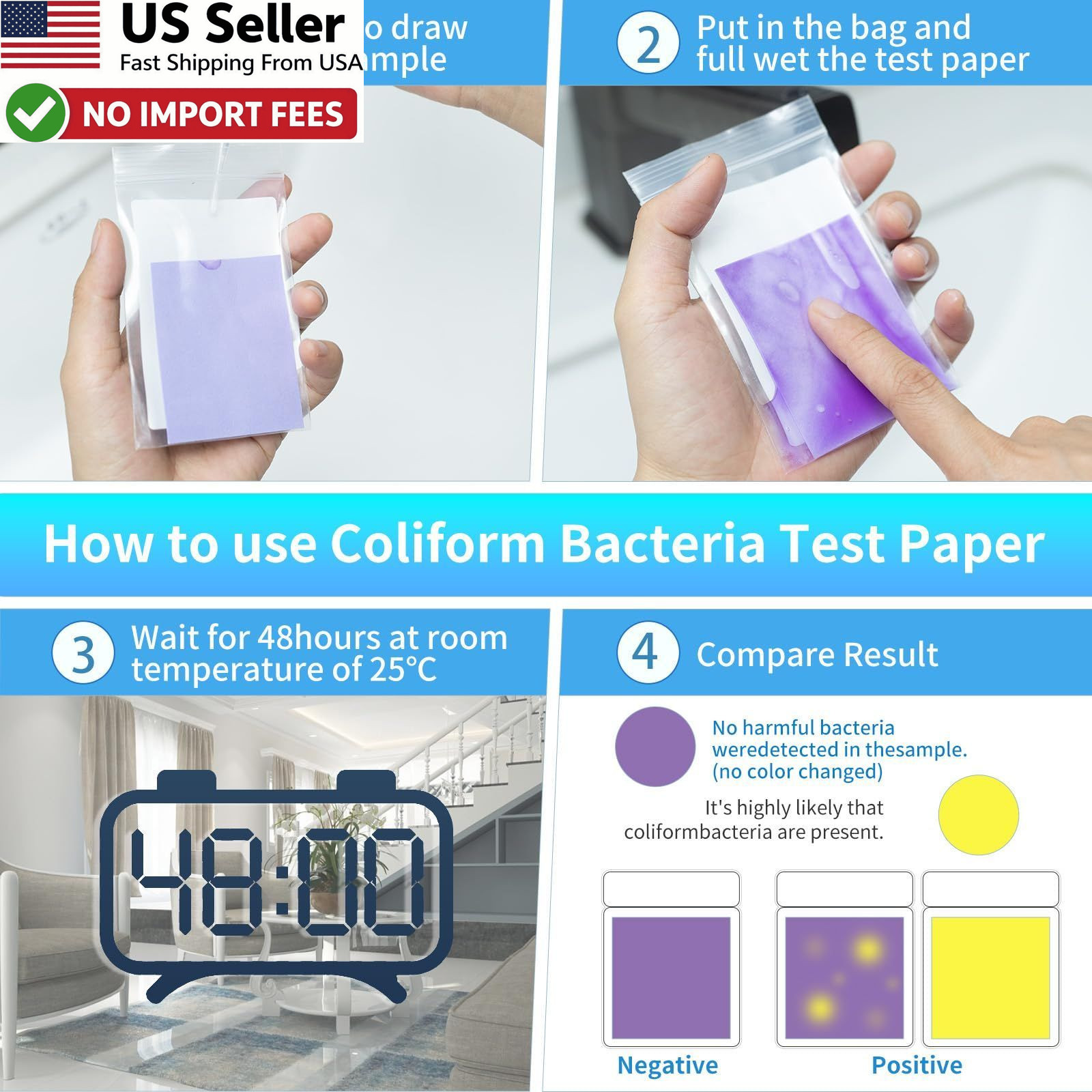 Accevo 20 in 1 Water Test Kit 125 Strips Lead Chlorine Hardness Iron FROM USA