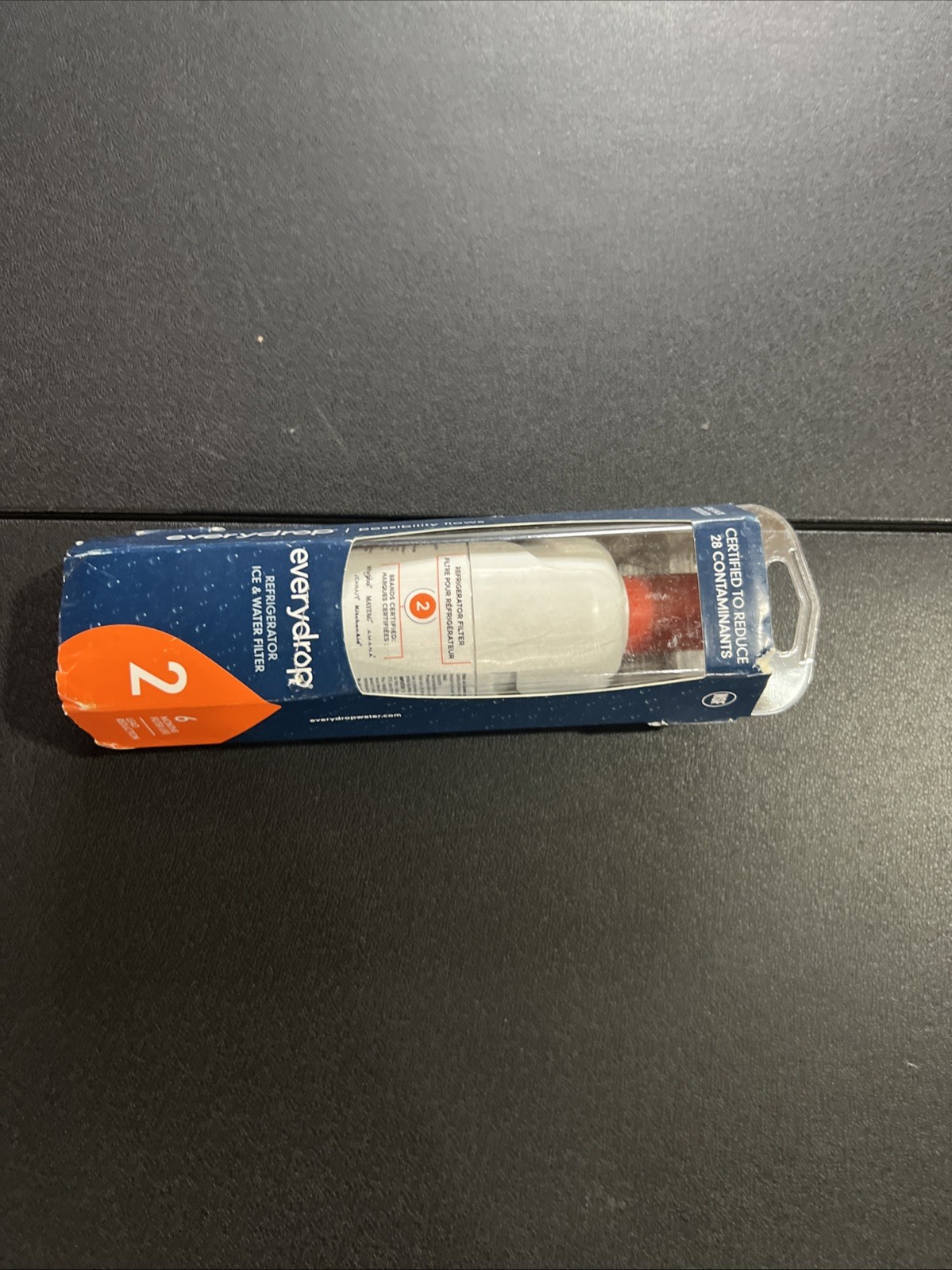 EveryDrop 2 Ice And Water Refrigerator Water Filter ΕDR2RXD1 White Orange New