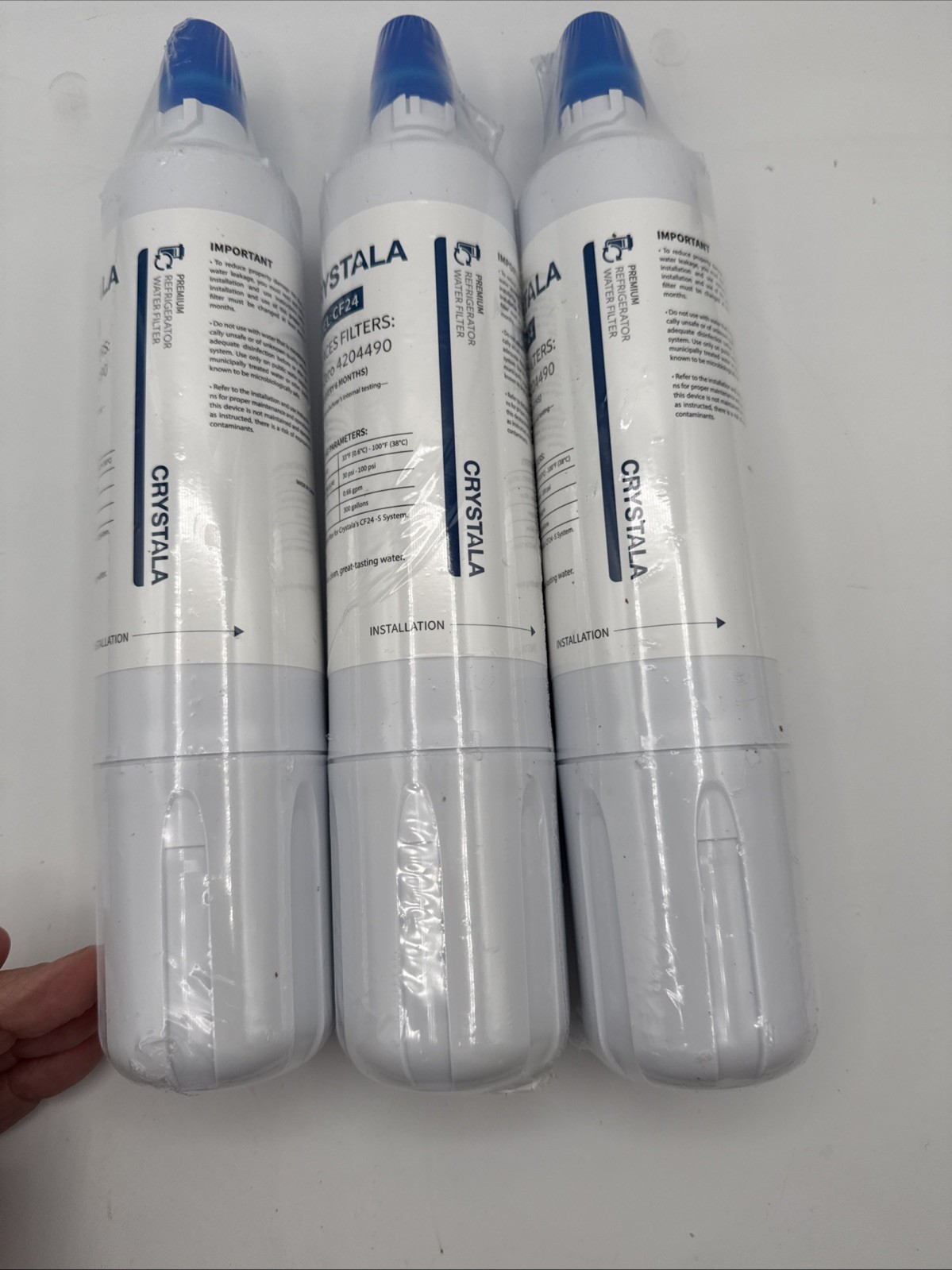 Sub-zero 4204490 Refrigerator Water Filter Replacement Cartridge 3 Pack