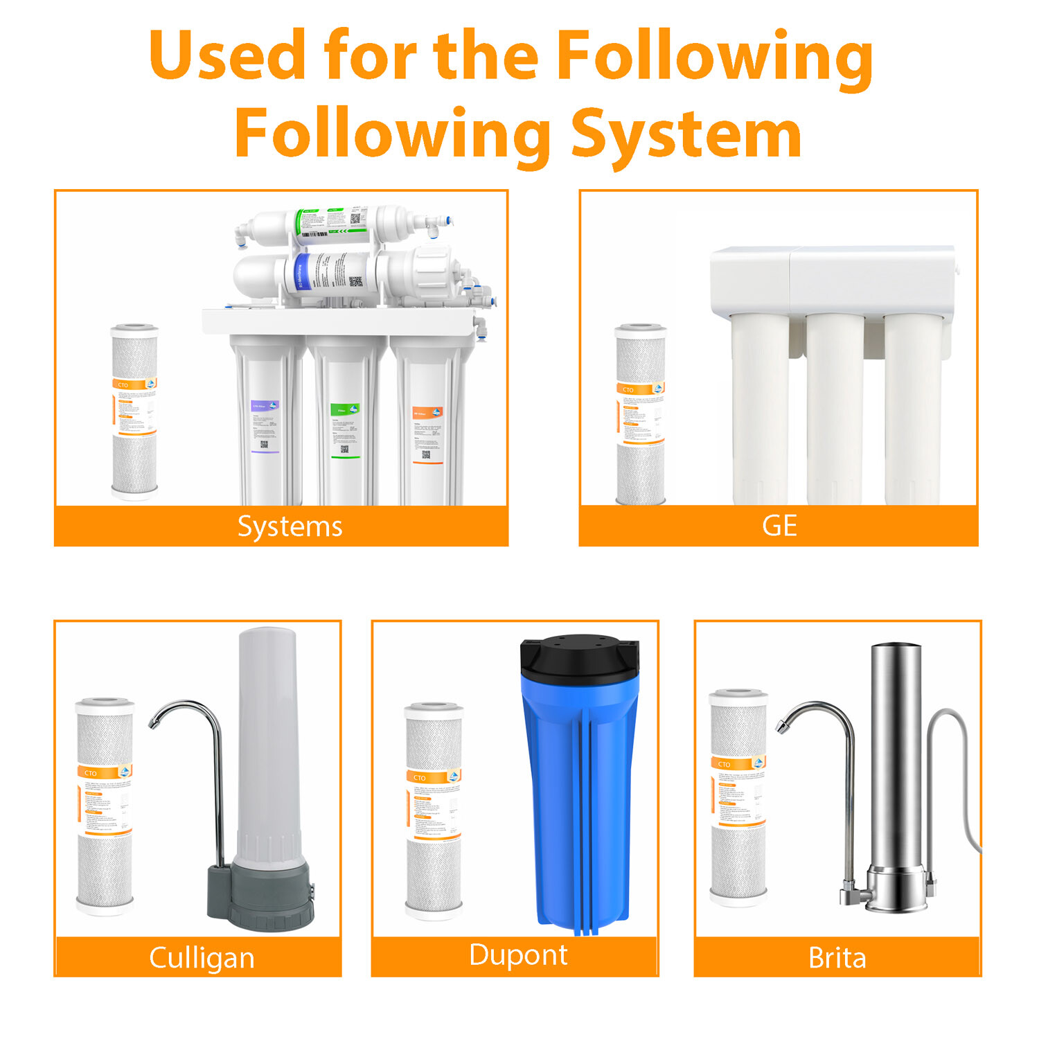 3-Stage Reverse Osmosis Sediment CTO Carbon Block Water Filter Replacement Set