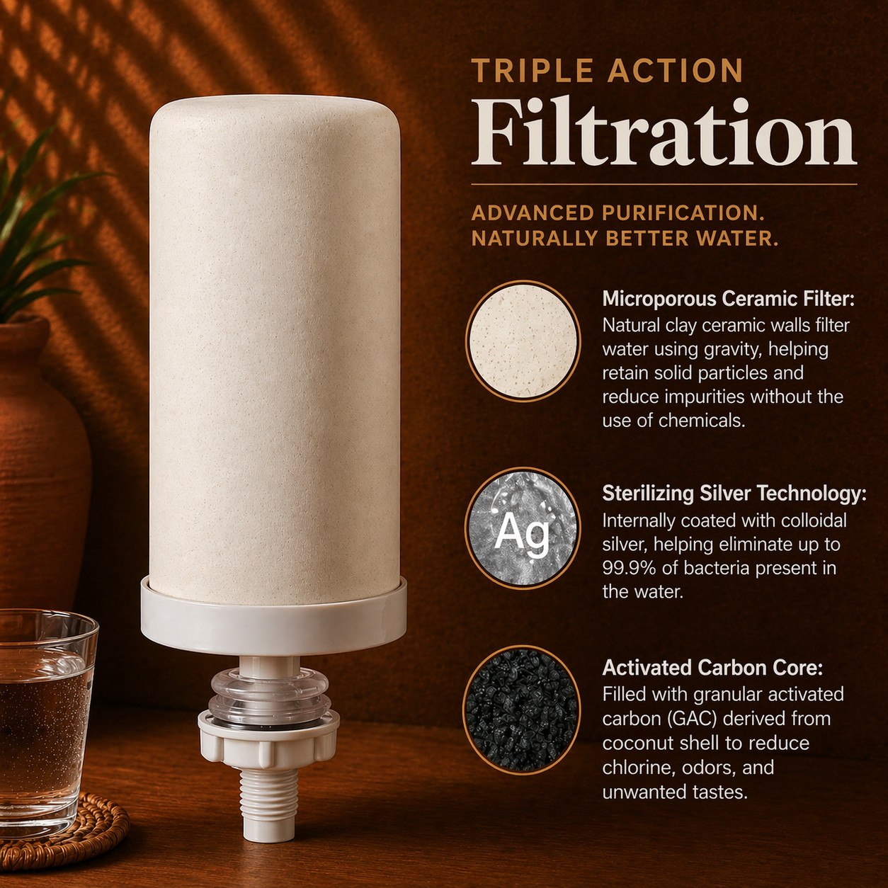 Stefani São João Classic Clay Water Filter – Traditional Brazilian Filtration