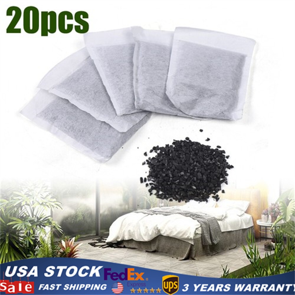20 Pack Home Activated Charcoal Carbon Filter Bags For Water Distiller Purifier