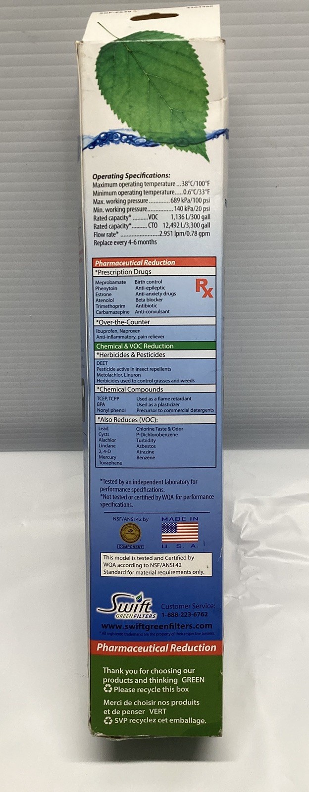 Swift Sub-Zero Replacement 4204490 Refrigerator Water Filter by SGF-ZS48 Rx