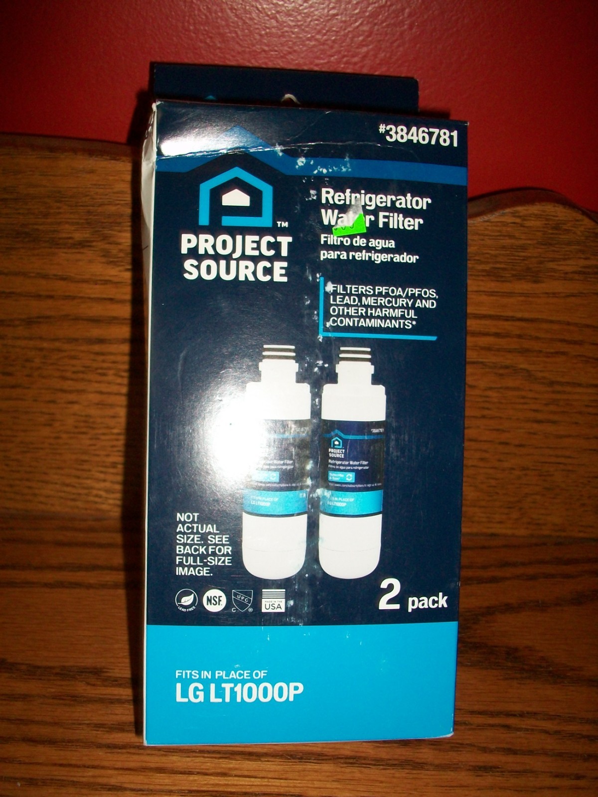 Project Source Twist-in Refrigerator Water Filter L-5-2 Fits LG LT1000P 2-Pack