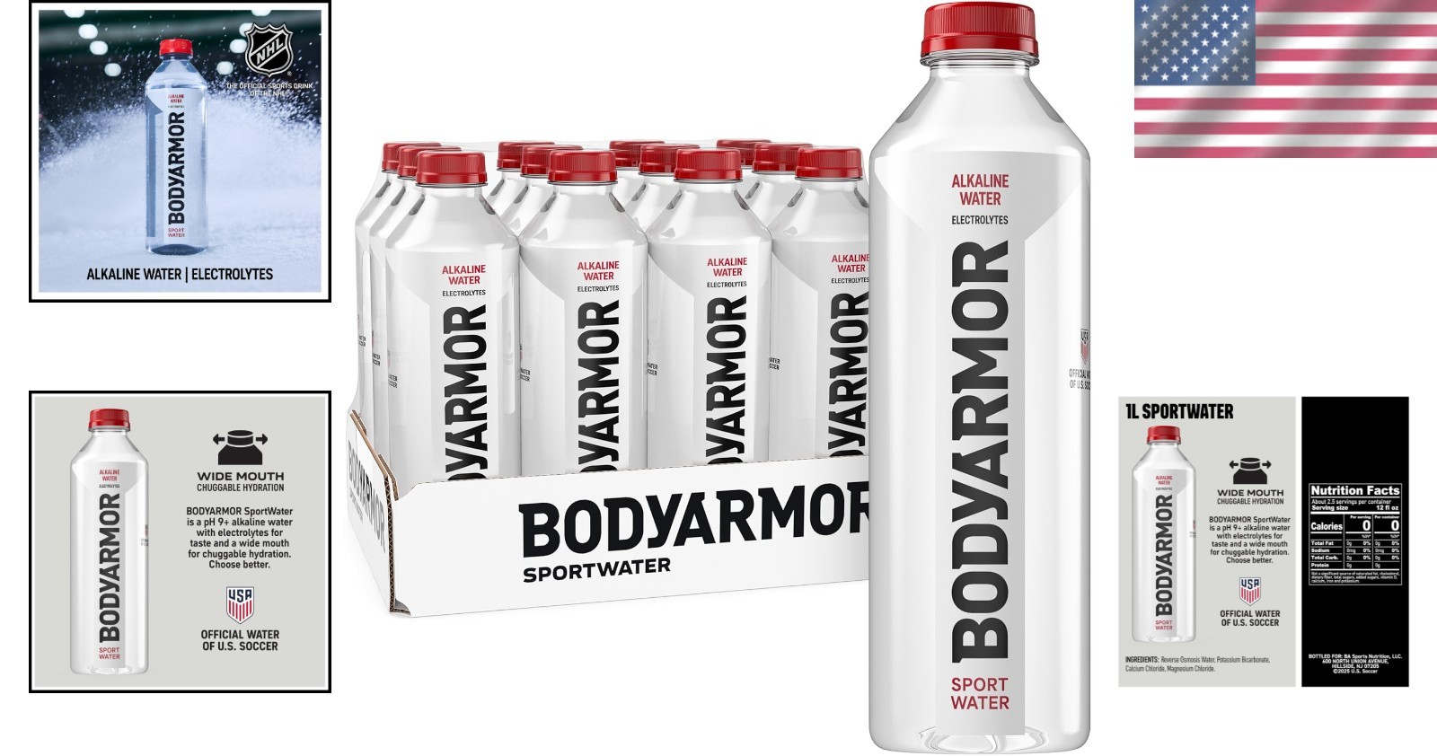 Electrolyte Water, High Alkaline, SportWater 12 Pack
