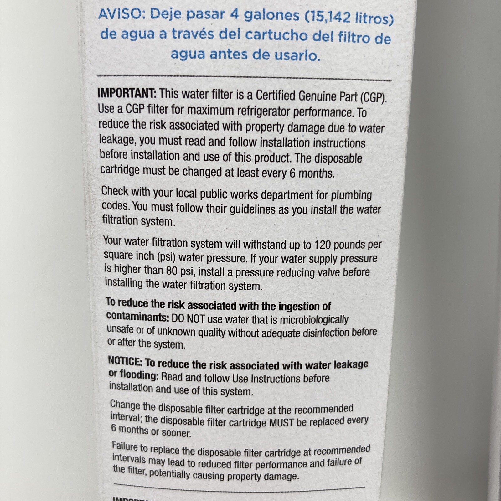 Lot Of 2 EveryDrop Value EVFILTER5 Ice And Water Refrigerator Filter 5