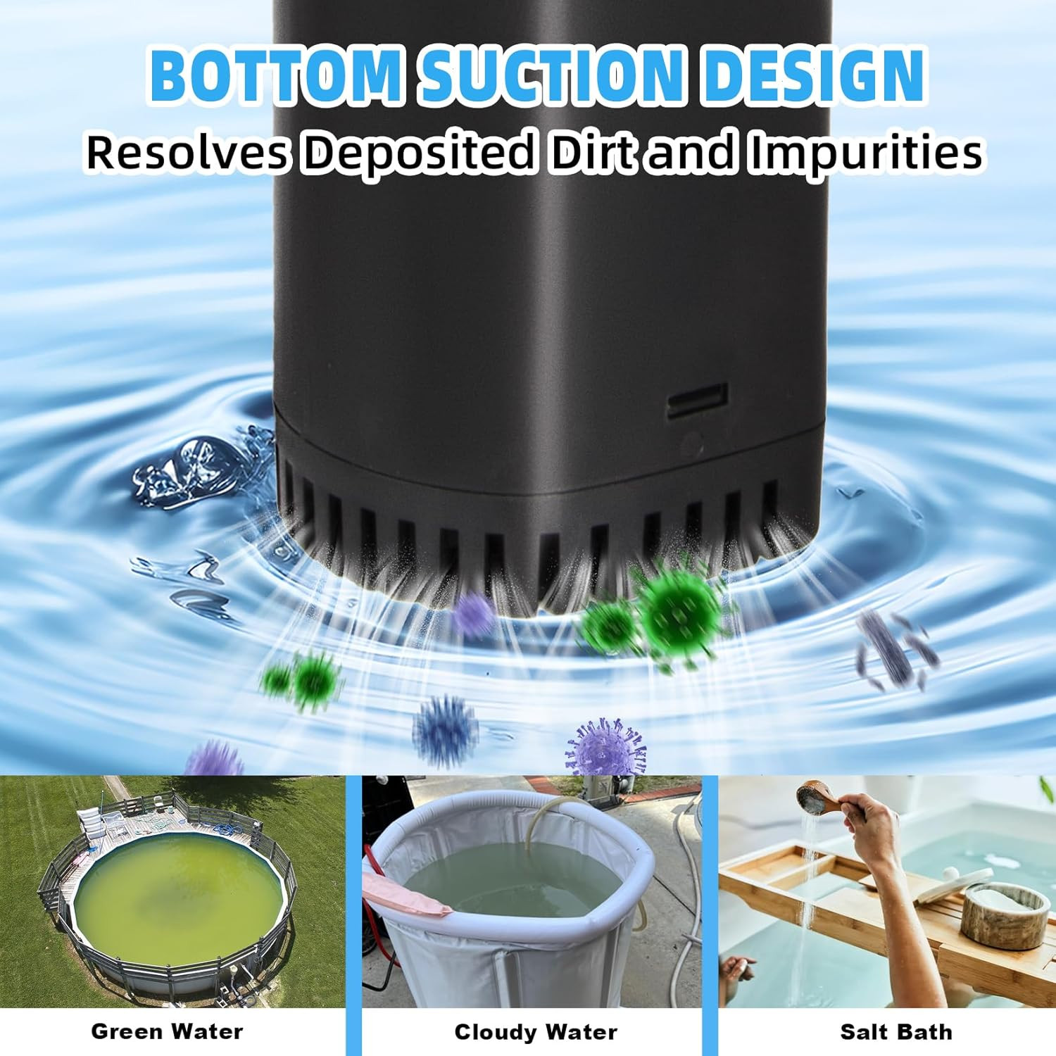 400GPH Cold Plunge Filter for 100-300 Gal U-V Sanitation, Cold Pod Ice Bath Tub