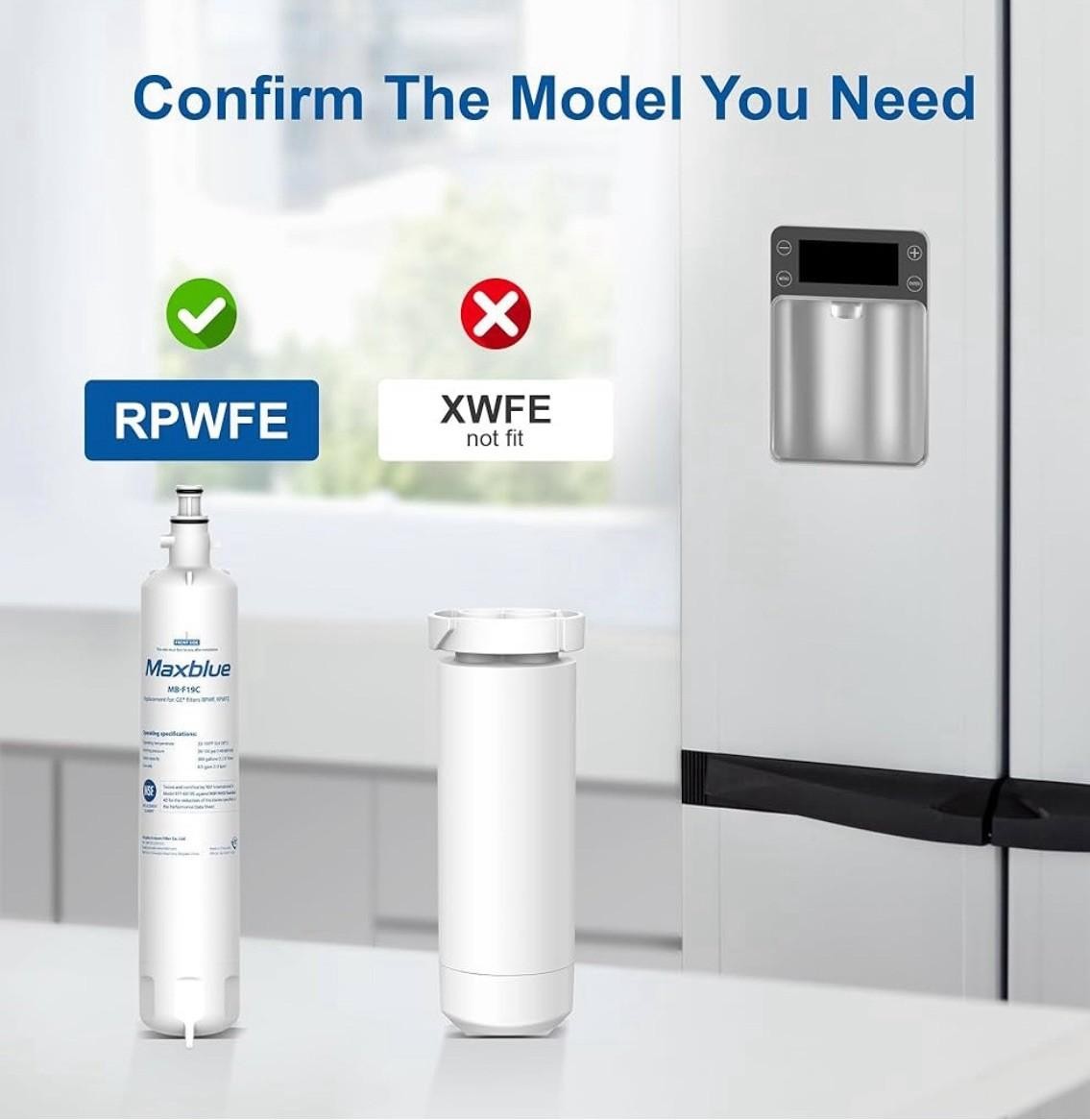 Maxblue Refrigerator Water Filter, Replacement for GE® RPWFE,RPWF(1)